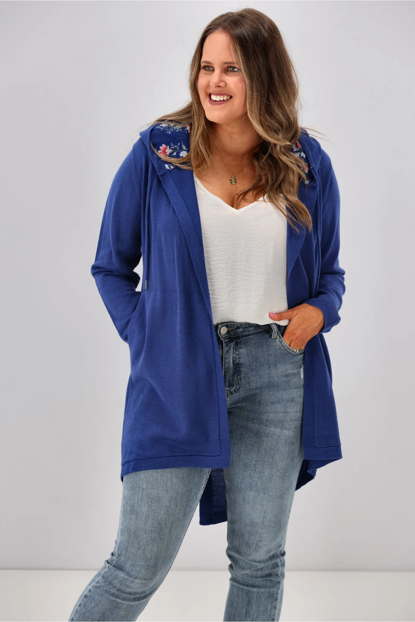 Shine On Label Big Dreams Merino Cardigan Atlantic Blue sold by Shine On product image thumbnail 5