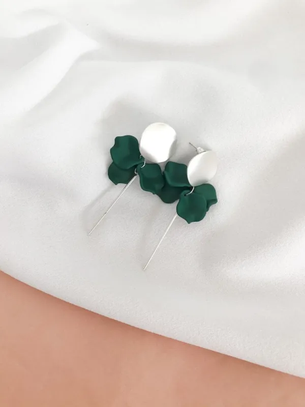 Willow Collective Petite Petals Silver Emerald sold by Shine On