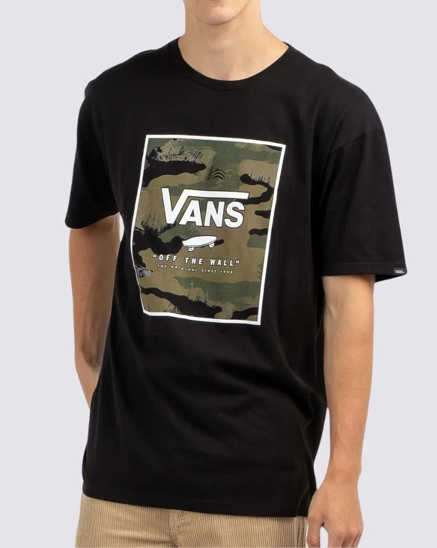 Vans Mens Classic Print Box Black Deep Forest sold by Shine On