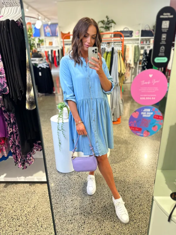 Sass Willow Shirt Dress Blue Wash Parallel