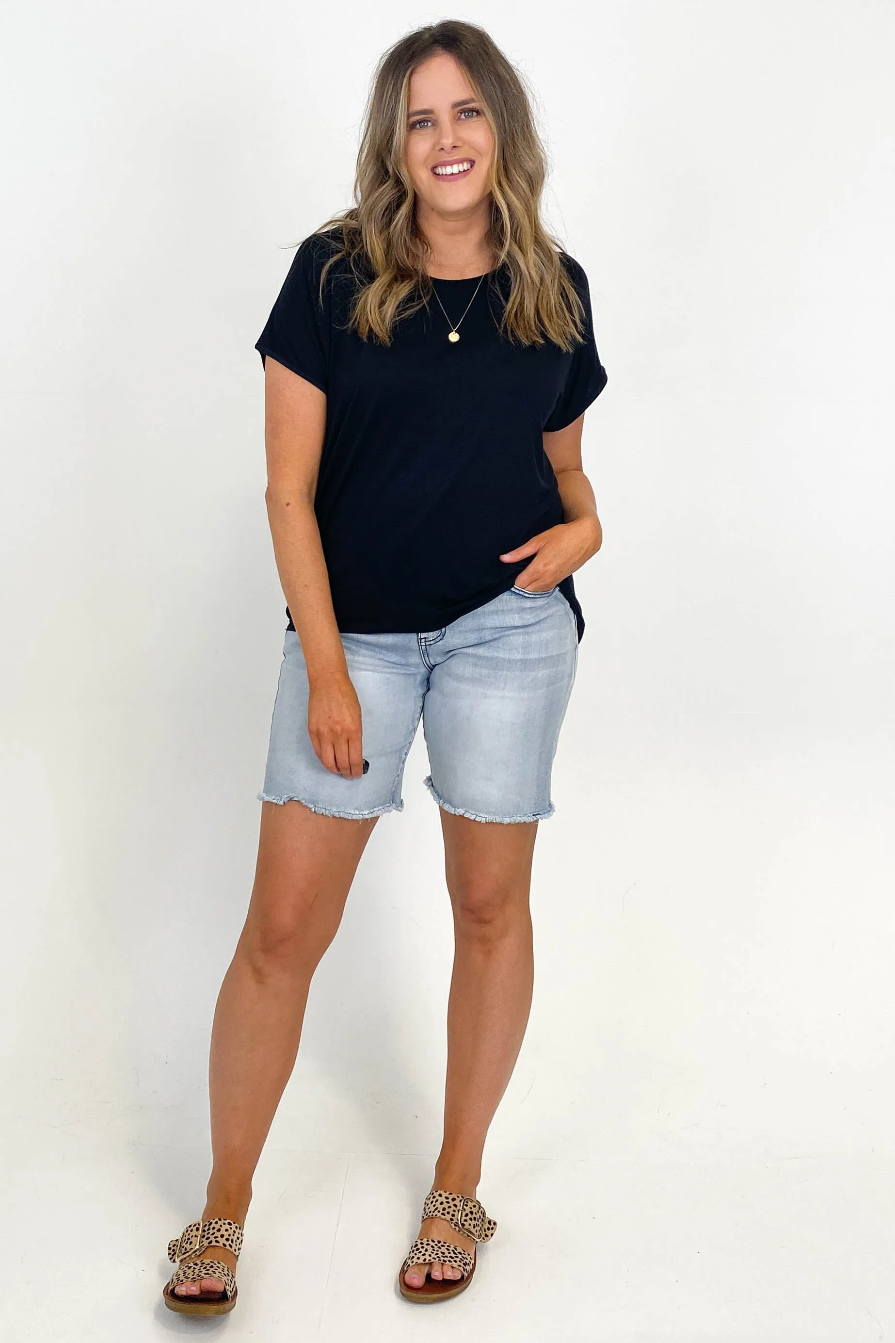 Go Girl Bamboo Round Neck Tee Shirt Black sold by Shine On product image thumbnail 4