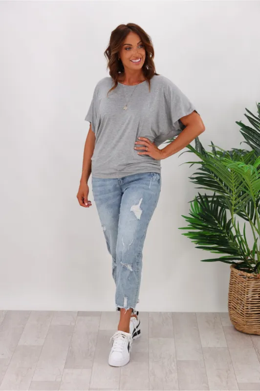 Betty Basics Maui Tee Grey Marle sold by Shine On