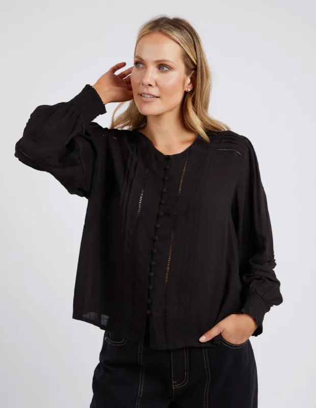 Foxwood Orson Blouse Black sold by Shine On
