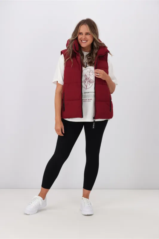 All About Eve Remi Luxe Puffer Vest Port sold by Shine On