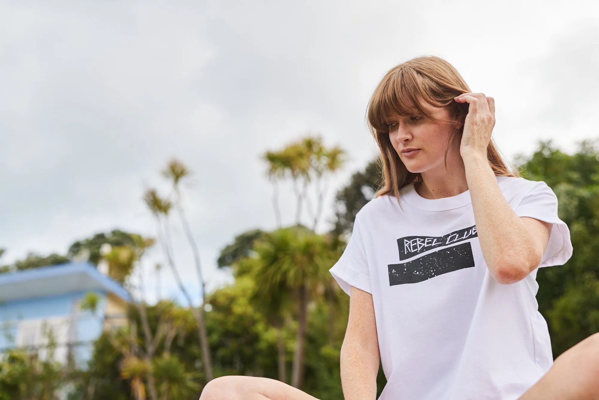 Rebel Club by Shine On Block Tee White sold by Shine On product image thumbnail 3