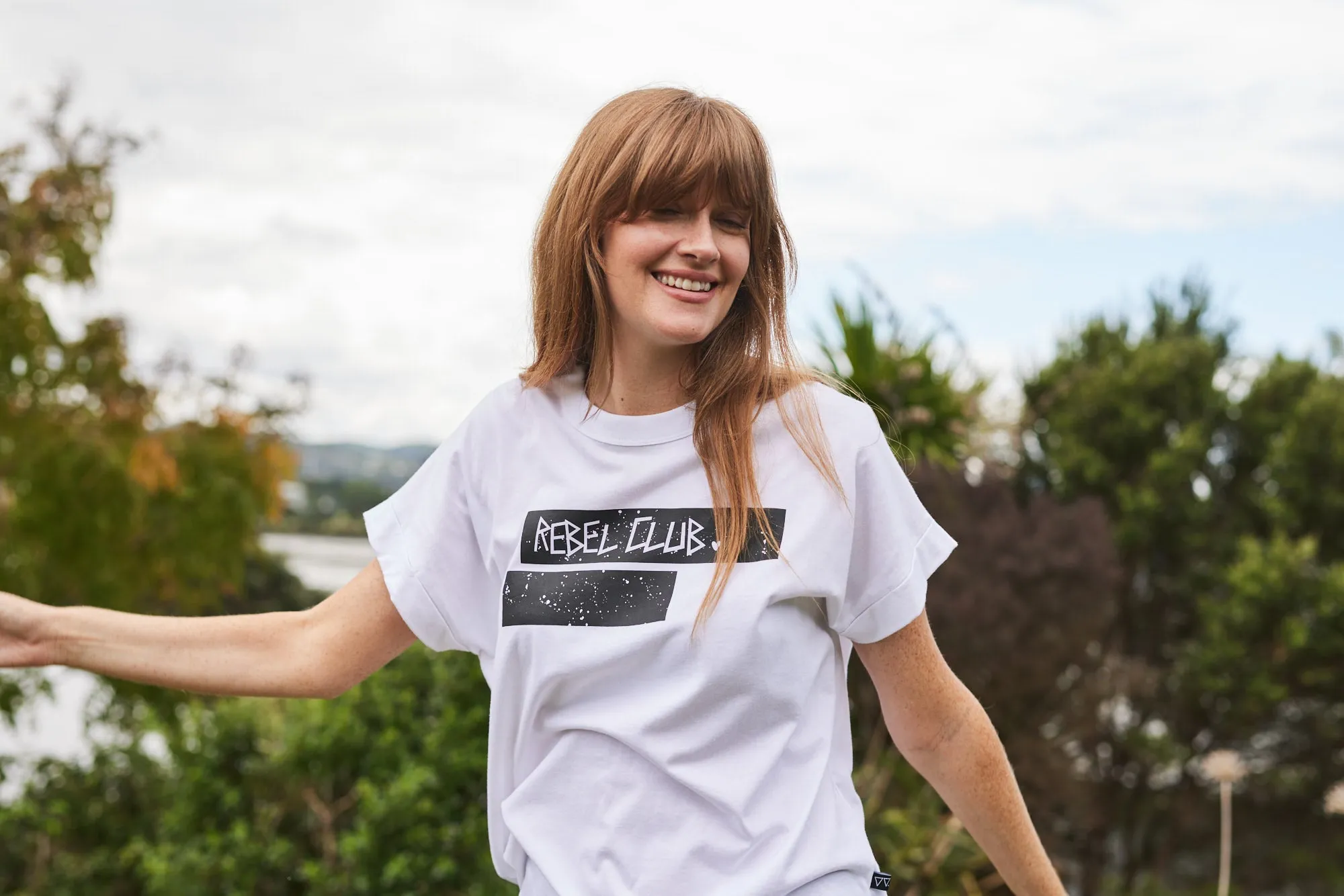 Rebel Club by Shine On Block Tee White sold by Shine On product image thumbnail 5