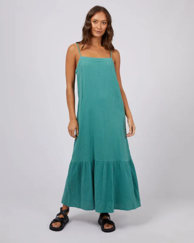 Silent Theory Mahlia Maxi Dress Green sold by Shine On