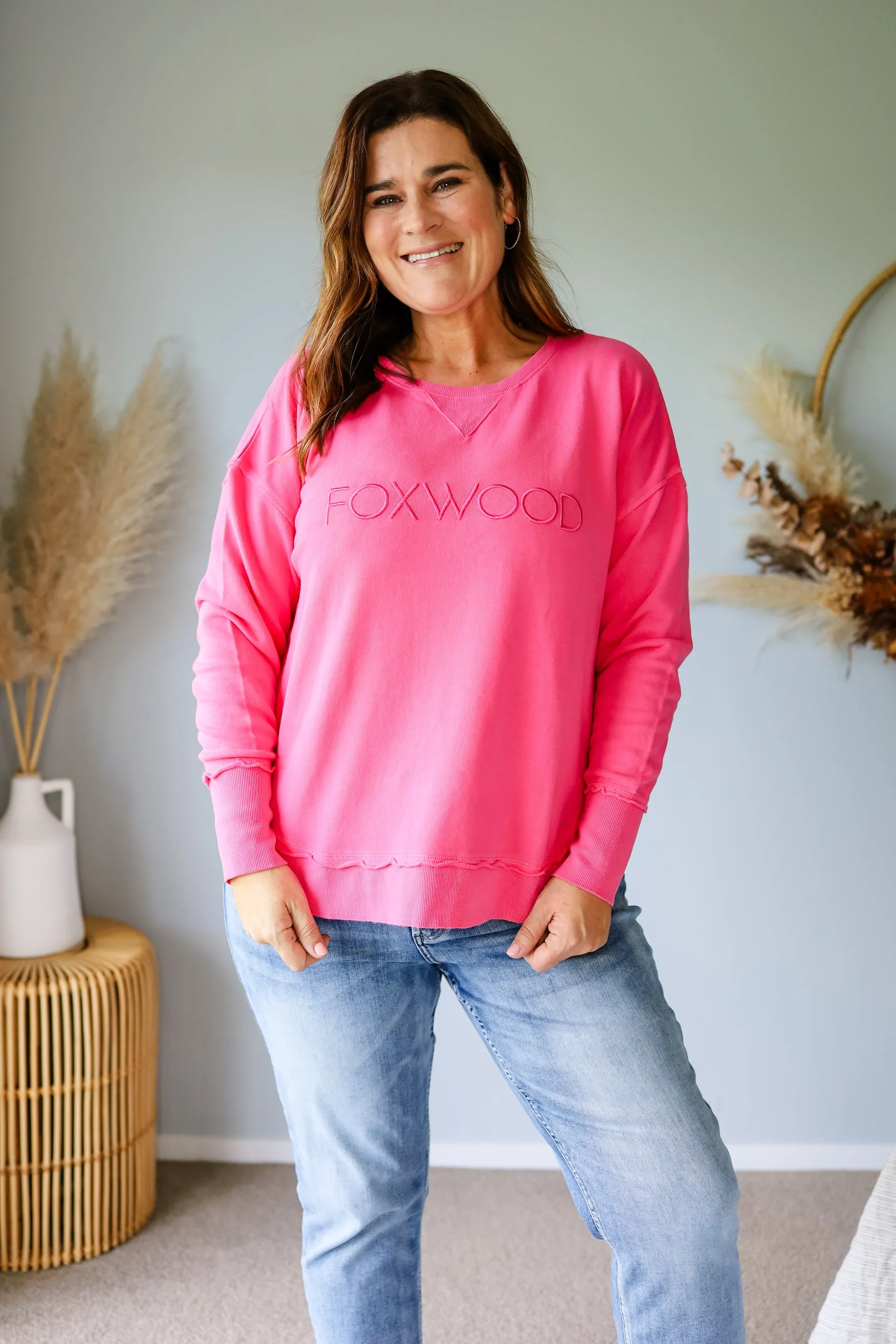 Foxwood Simplified Crew Bright Pink sold by Shine On product image thumbnail 4
