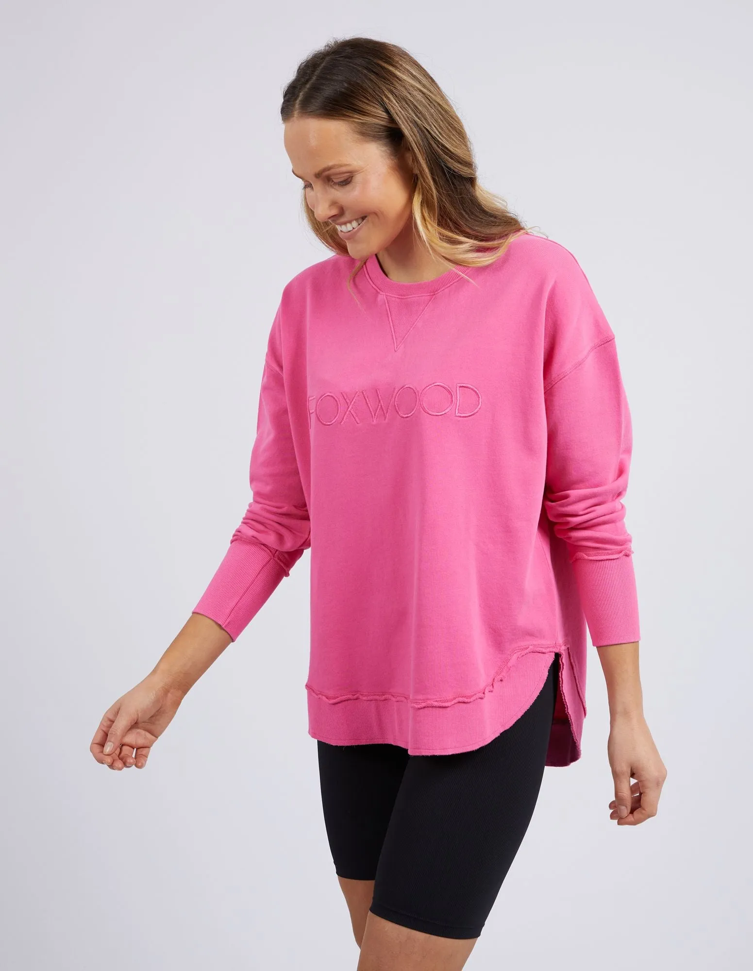 Foxwood Simplified Crew Bright Pink sold by Shine On product image thumbnail 3