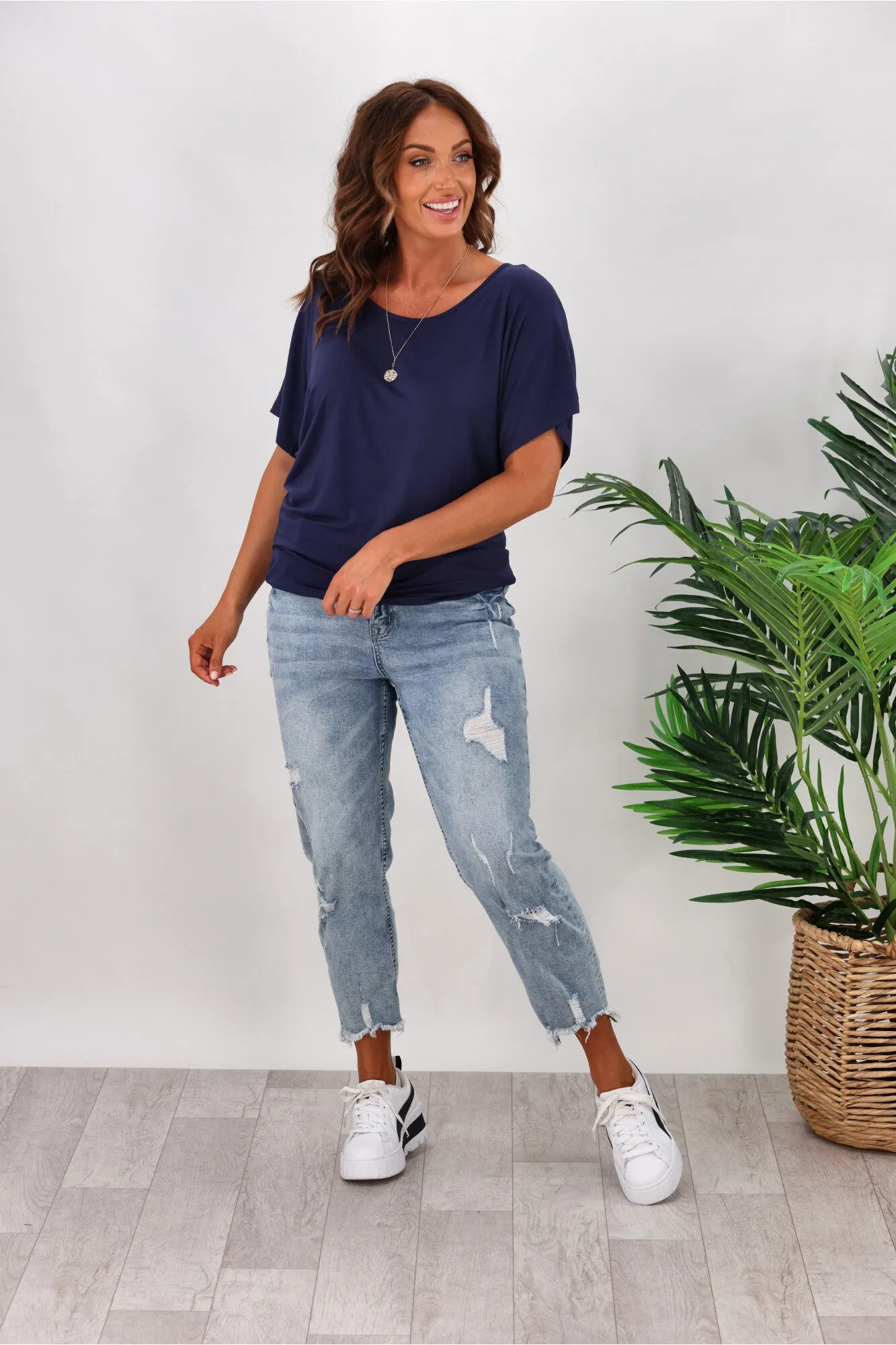 Betty Basics Maui Tee In Navy sold by Shine On product image thumbnail 3