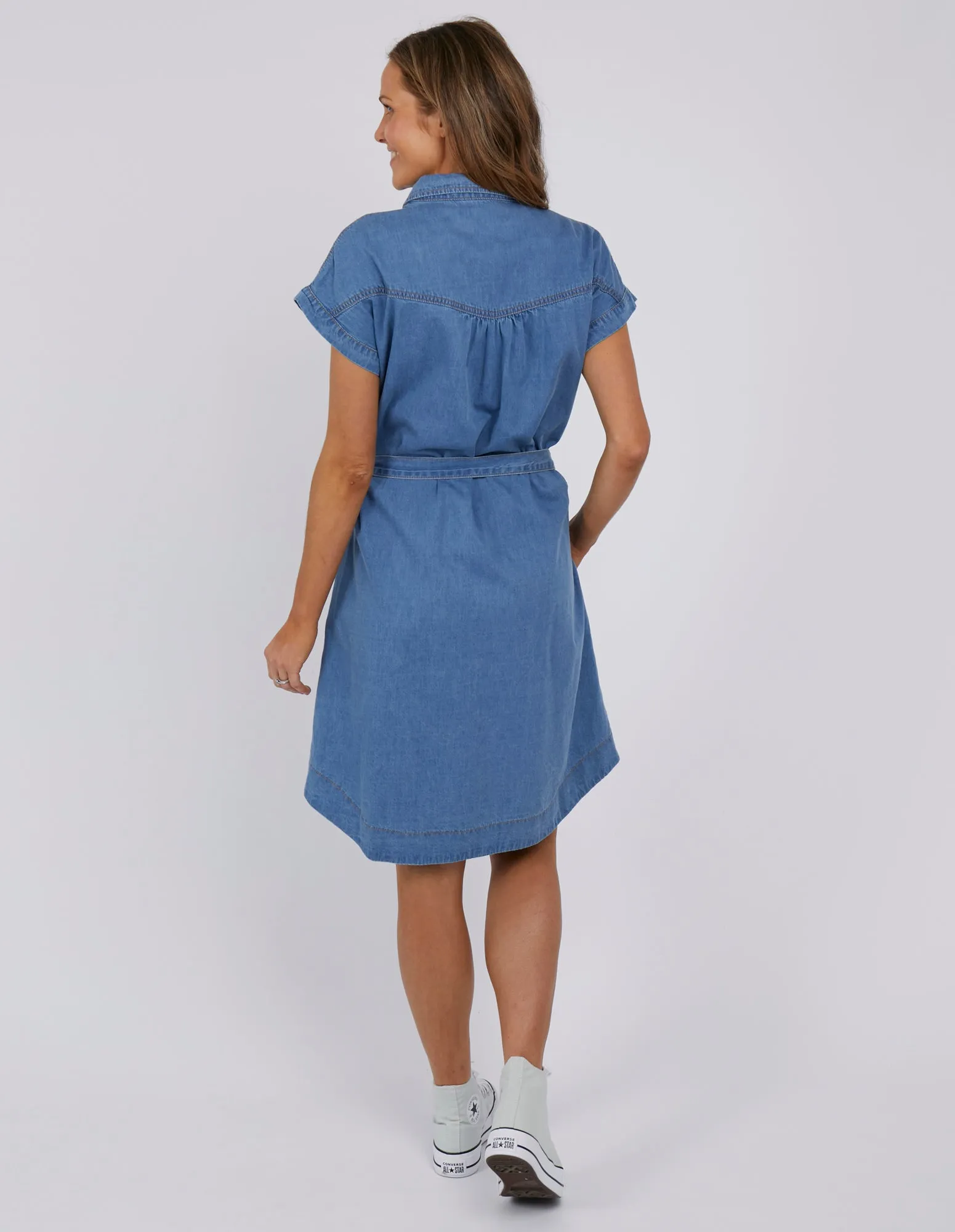 Elm Everleigh Denim Dress Blue sold by Shine On product image thumbnail 4