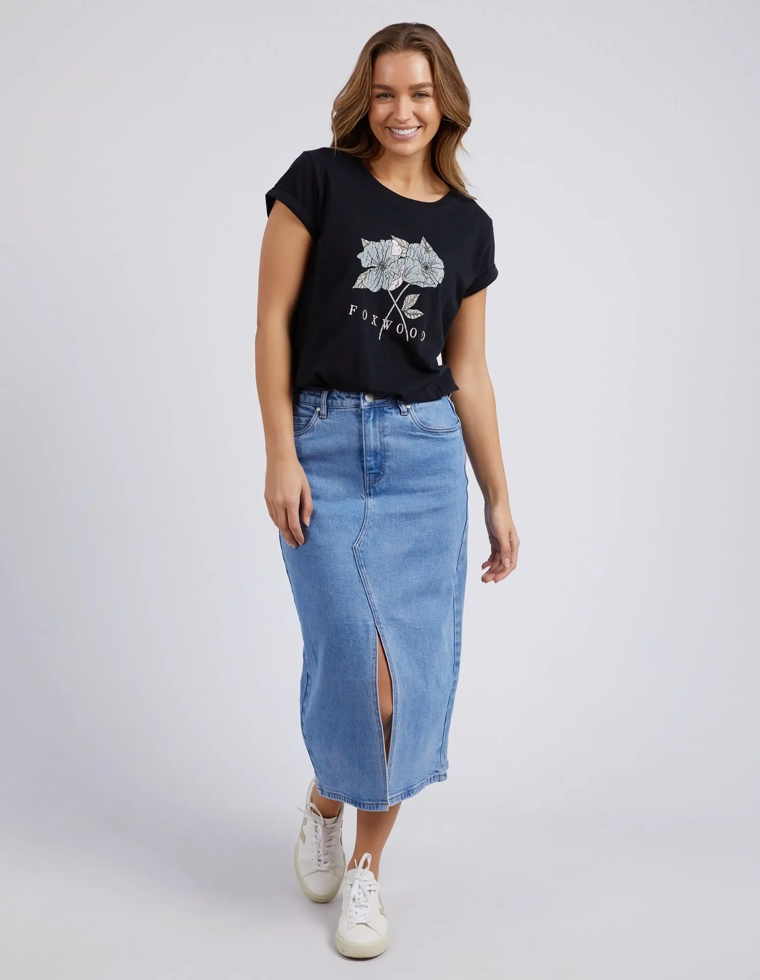 Foxwood Poppy Tee Washed Black sold by Shine On product image thumbnail 2