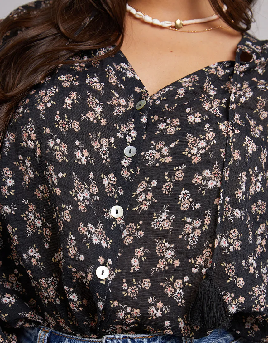 All About Eve Maya Floral Shirt Black sold by Shine On product image thumbnail 3