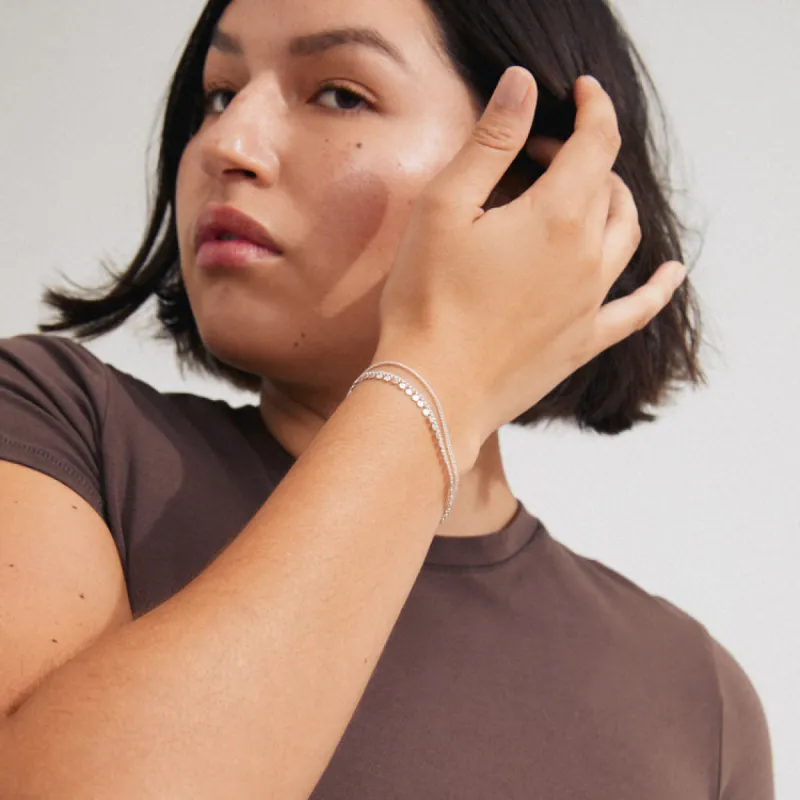 Pilgrim Bloom Recycled Bracelet Silver Plated sold by Shine On