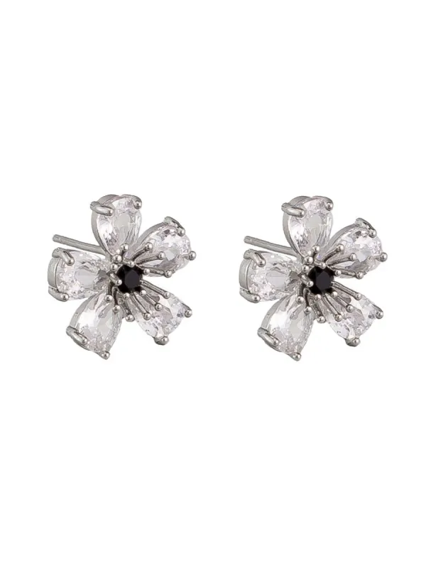 Tiger Tree Crystal Lottie Flower Earring sold by Shine On