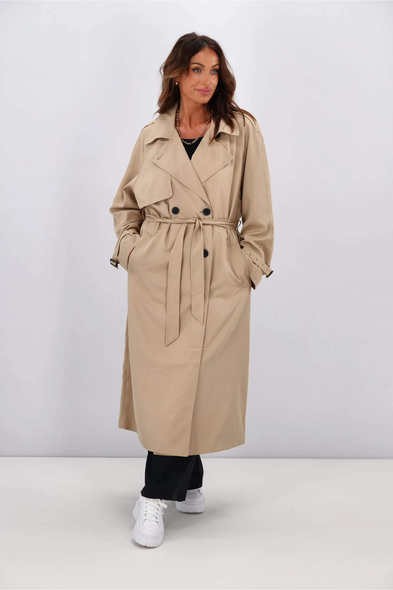 ONLY Chloe Trench Coat Tannin sold by Shine On product image thumbnail 3