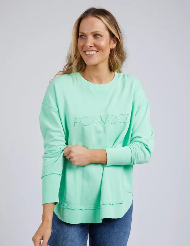 Foxwood Simplified Crew Mint sold by Shine On