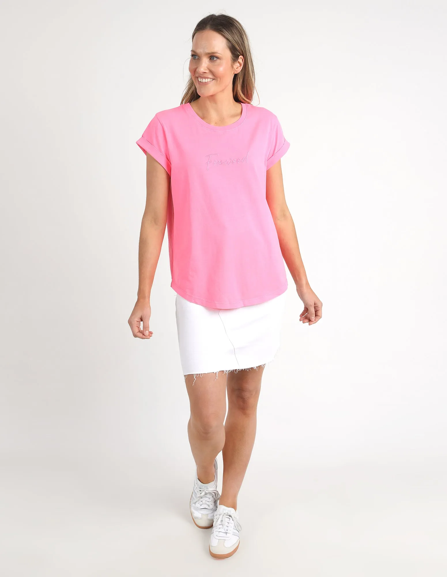 Foxwood Signature Tee Neon Rose sold by Shine On product image thumbnail 4