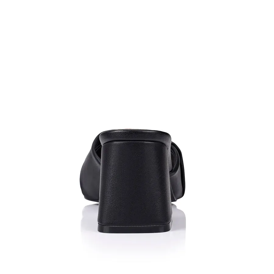 Verali Stella Block Heel Mules Black Smooth sold by Shine On product image thumbnail 5