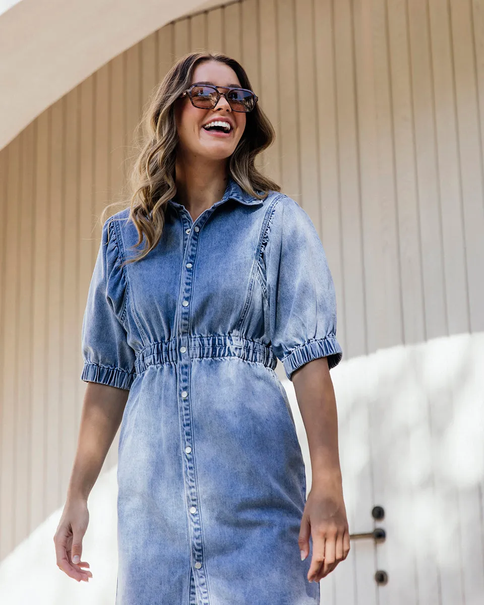 Foxwood Vivian Dress Washed Blue sold by Shine On product image thumbnail 2