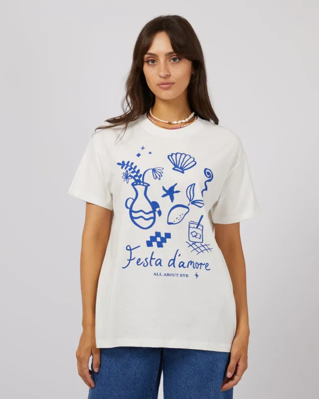 All About Eve Amore Standard Tee Vintage White sold by Shine On