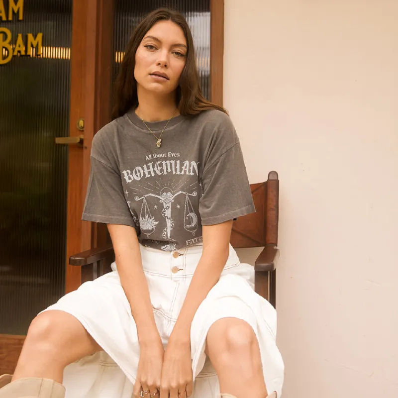 All About Eve Bohemian Oversized Tee Charcoal sold by Shine On