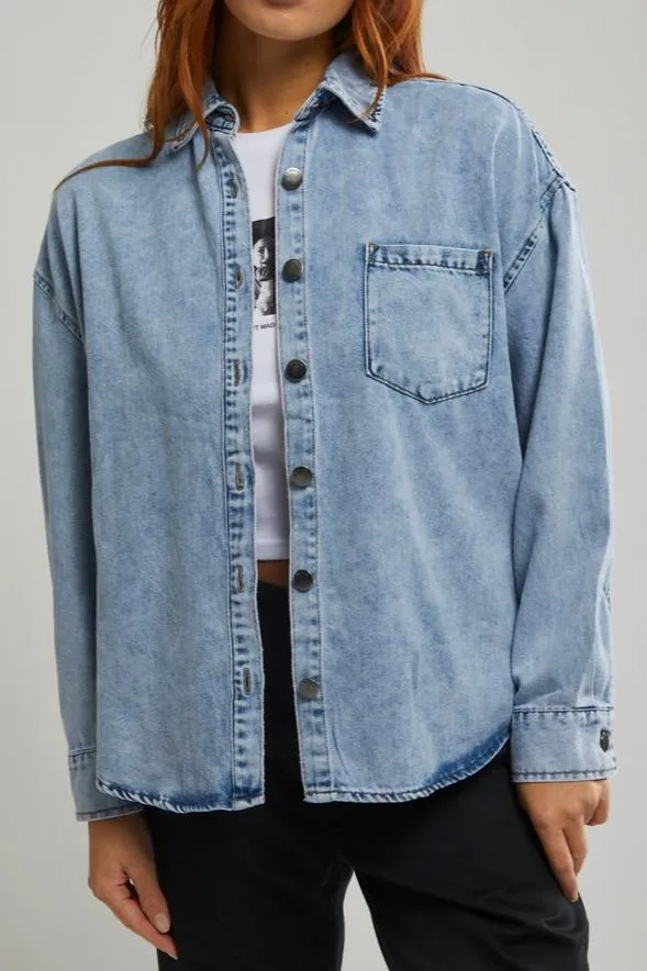 All About Eve Maci Denim Shirt Light Blue sold by Shine On product image thumbnail 4