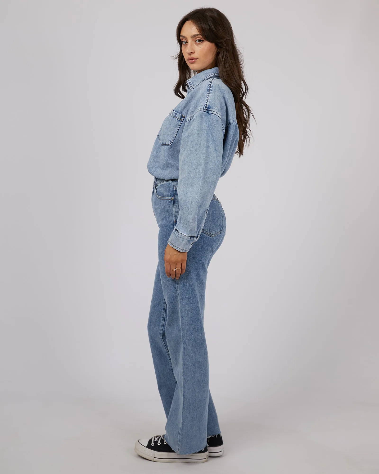 All About Eve Maci Denim Shirt Light Blue sold by Shine On product image thumbnail 5