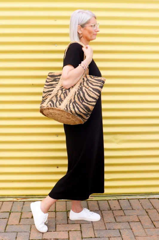 Adorne Jungle Love Woven Jute Tote Bag sold by Shine On