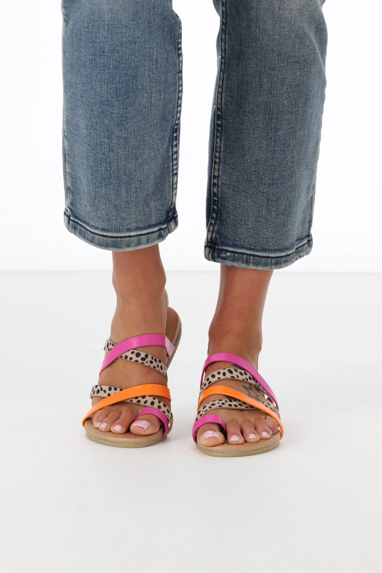 Laguna Quays Kalua Orange/Fuchsia Combo sold by Shine On