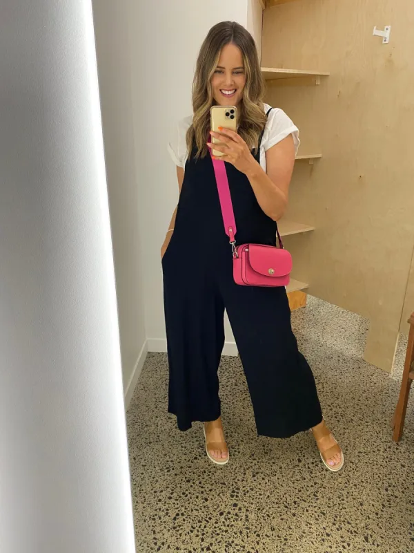 Freez Rayon Overall Black sold by Shine On