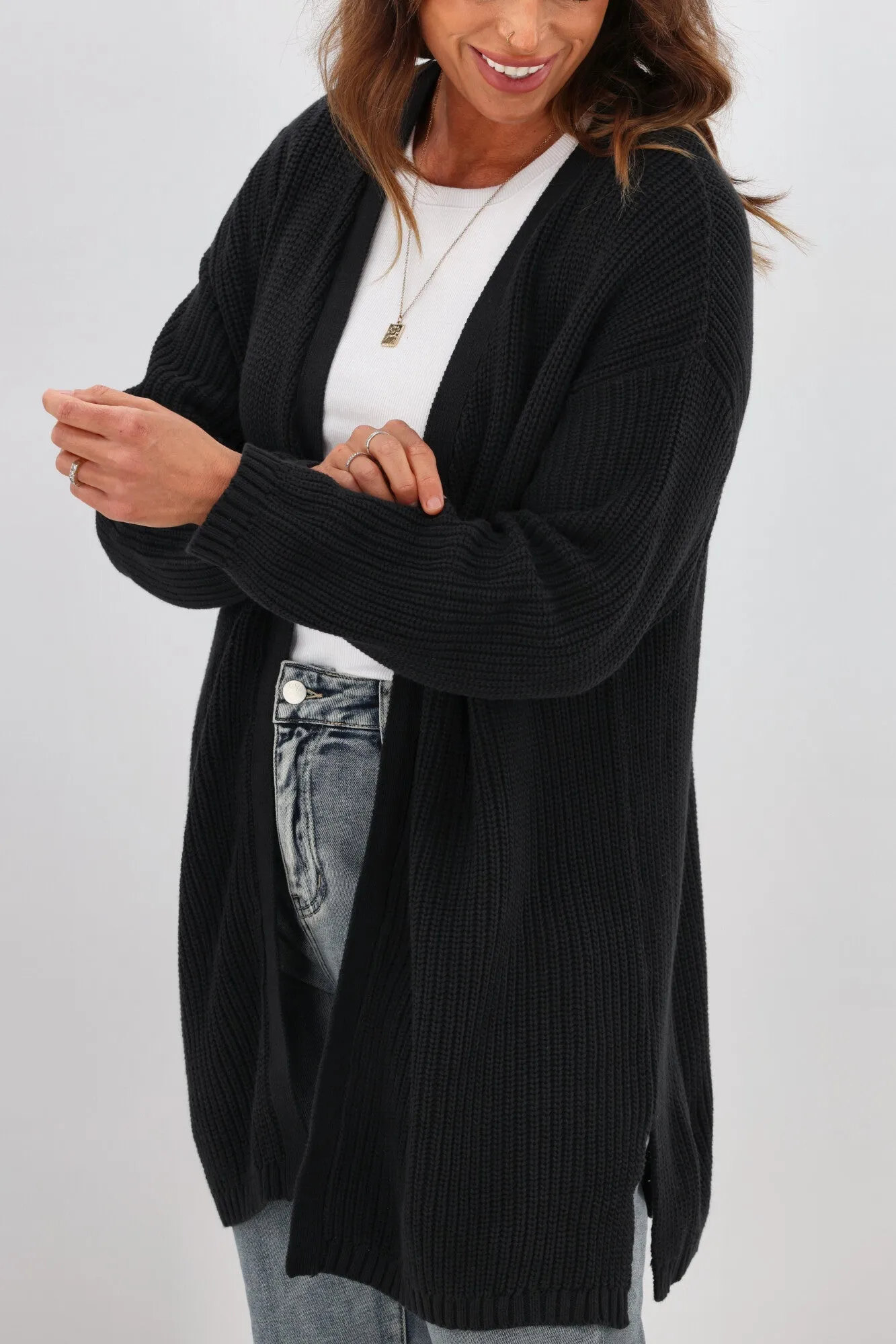 All About Eve Everyday Knit Cardi Black sold by Shine On product image thumbnail 2