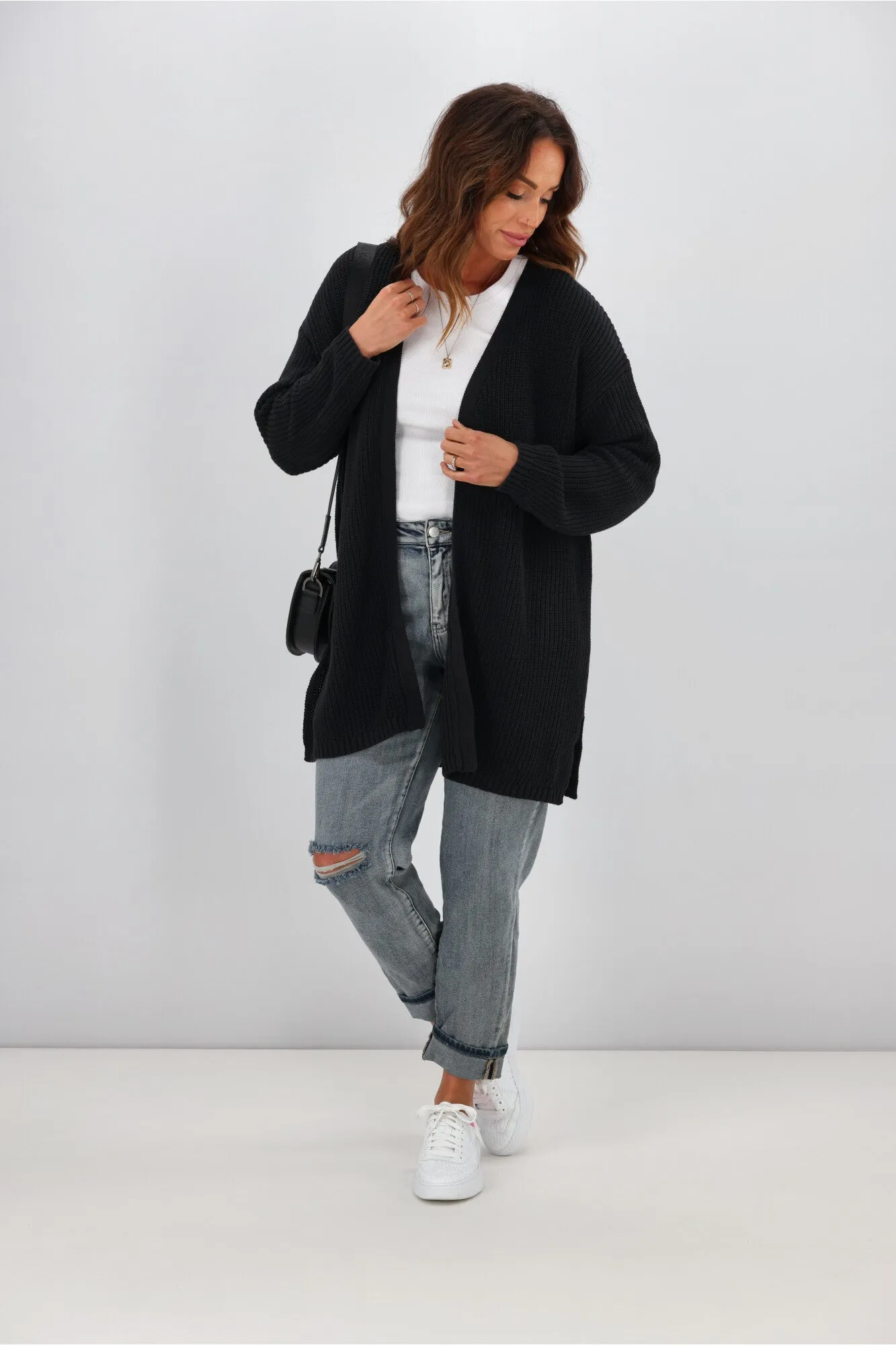 All About Eve Everyday Knit Cardi Black sold by Shine On product image thumbnail 4