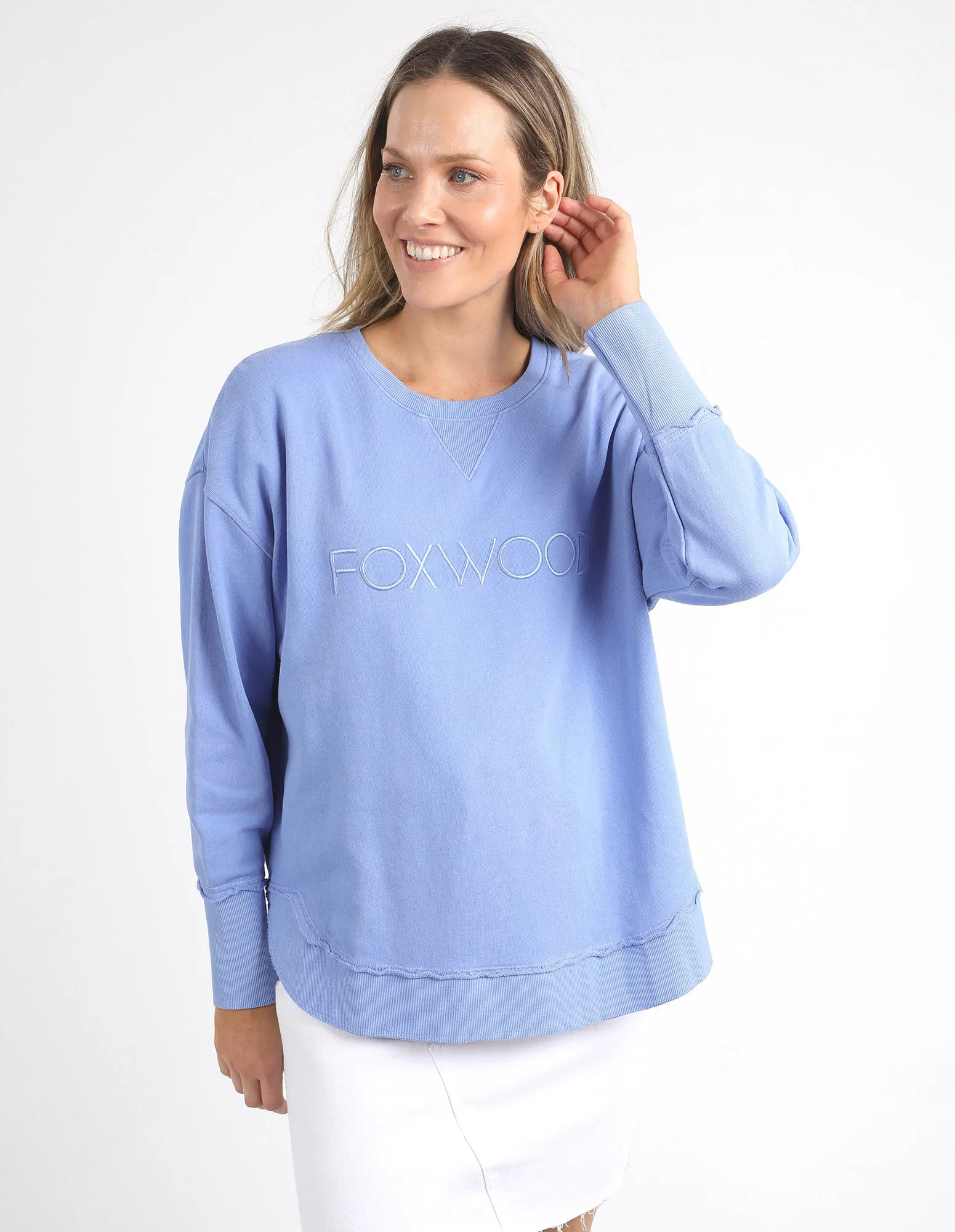Foxwood Neon Simplified Crew Neon Blue sold by Shine On
