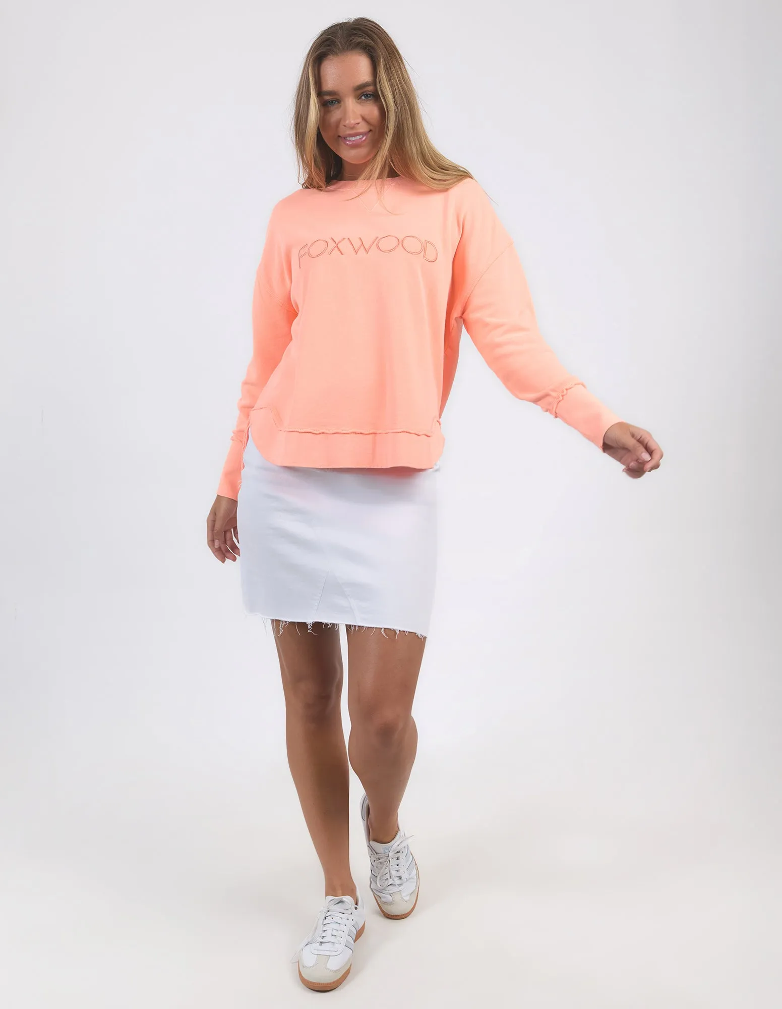 Foxwood Neon Simplified Crew Neon Peach sold by Shine On product image thumbnail 3