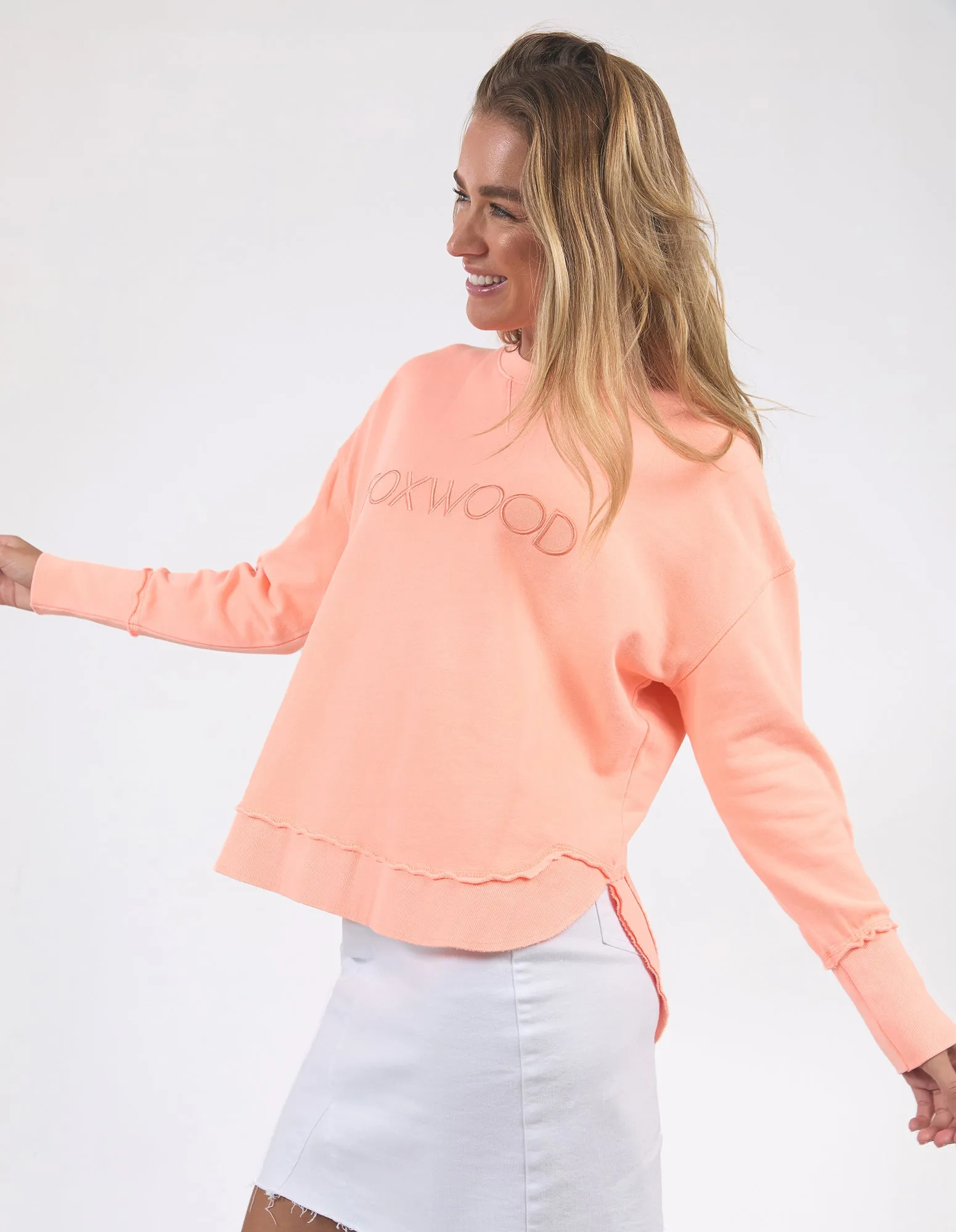 Foxwood Neon Simplified Crew Neon Peach sold by Shine On product image thumbnail 5