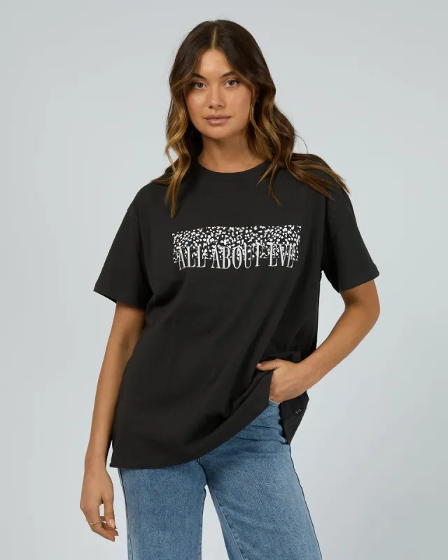 All About Eve Rhi Standard Tee Black made by All About Eve
