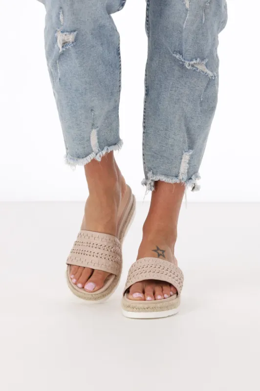 Verali Denver Footbed Slides Blush sold by Shine On