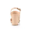 Verali Ena Closed Toe Block Heels Nude Smooth sold by Shine On