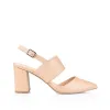 Verali Ena Closed Toe Block Heels Nude Smooth sold by Shine On