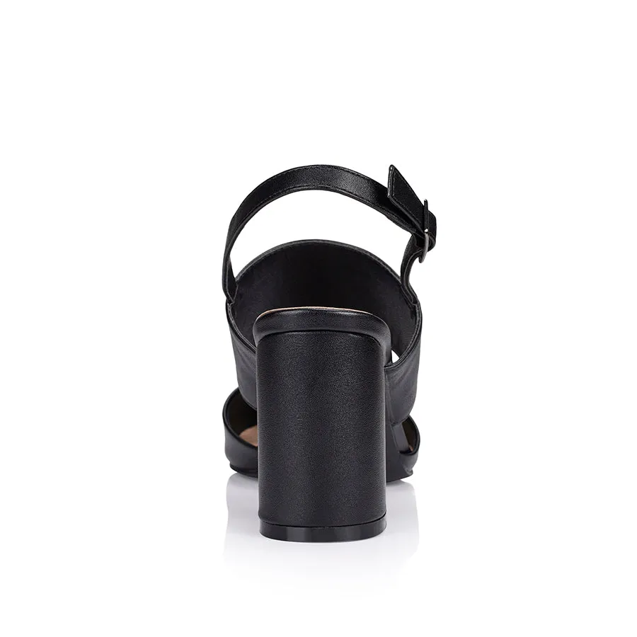 Verali Ena Closed Toe Block Heels Black Smooth sold by Shine On product image thumbnail 4