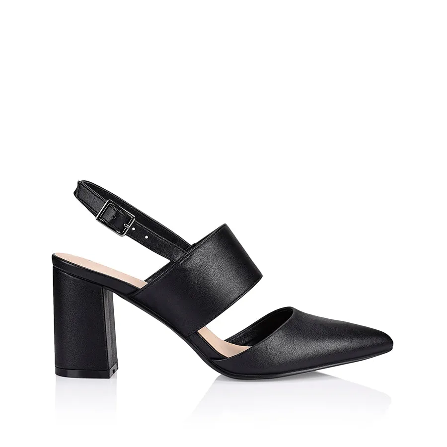 Verali Ena Closed Toe Block Heels Black Smooth sold by Shine On product image thumbnail 3