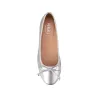 Verali Ballerina Ballet Flats Silver Smooth sold by Shine On