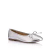 Verali Ballerina Ballet Flats Silver Smooth sold by Shine On