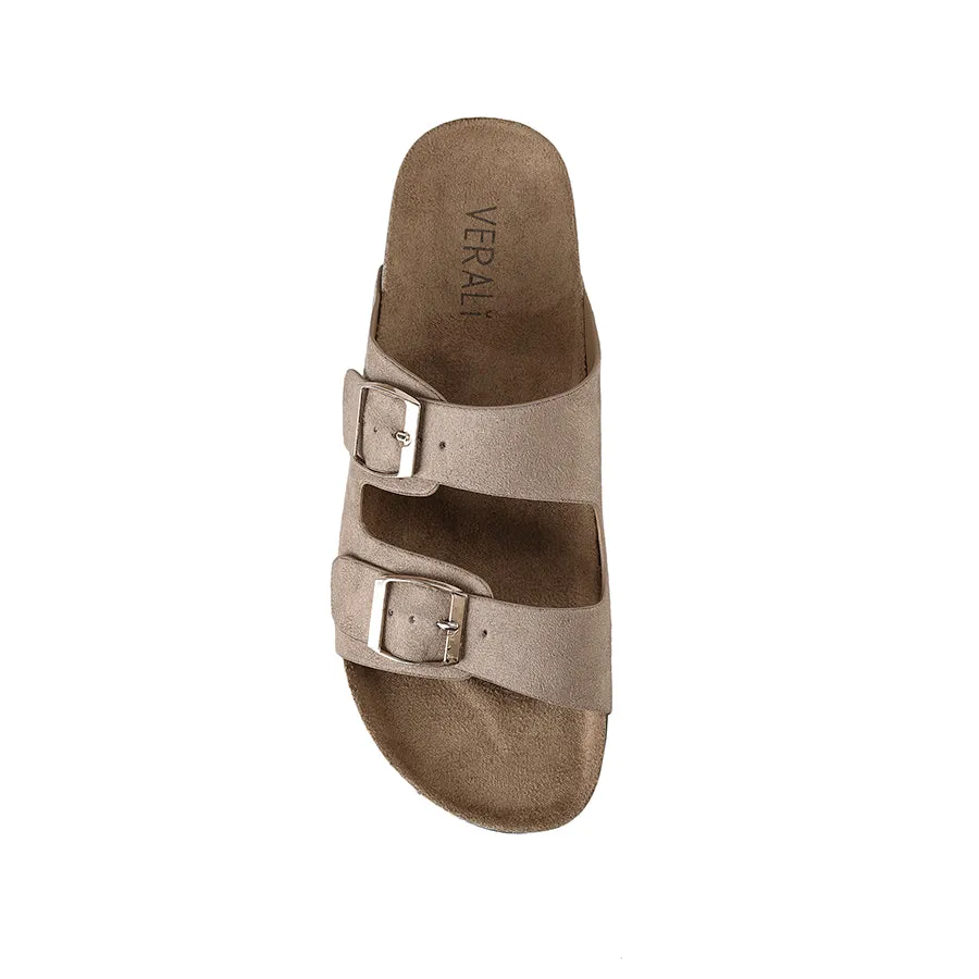 Verali Xylo Footbed Slides Taupe Micro sold by Shine On