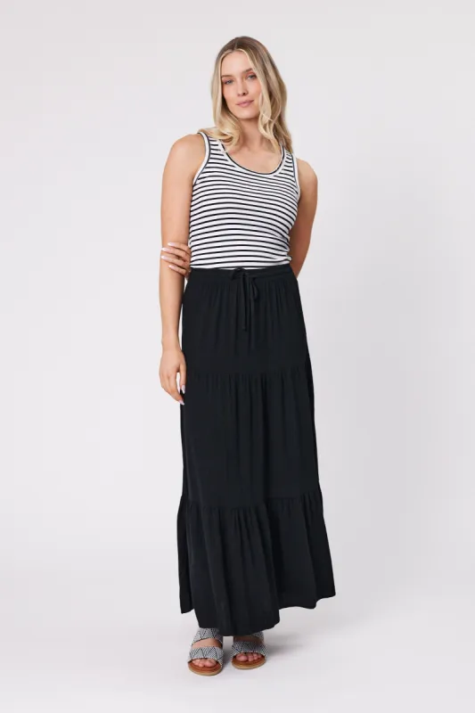 Shine On Essentials Maxi Skirt Black sold by Shine On