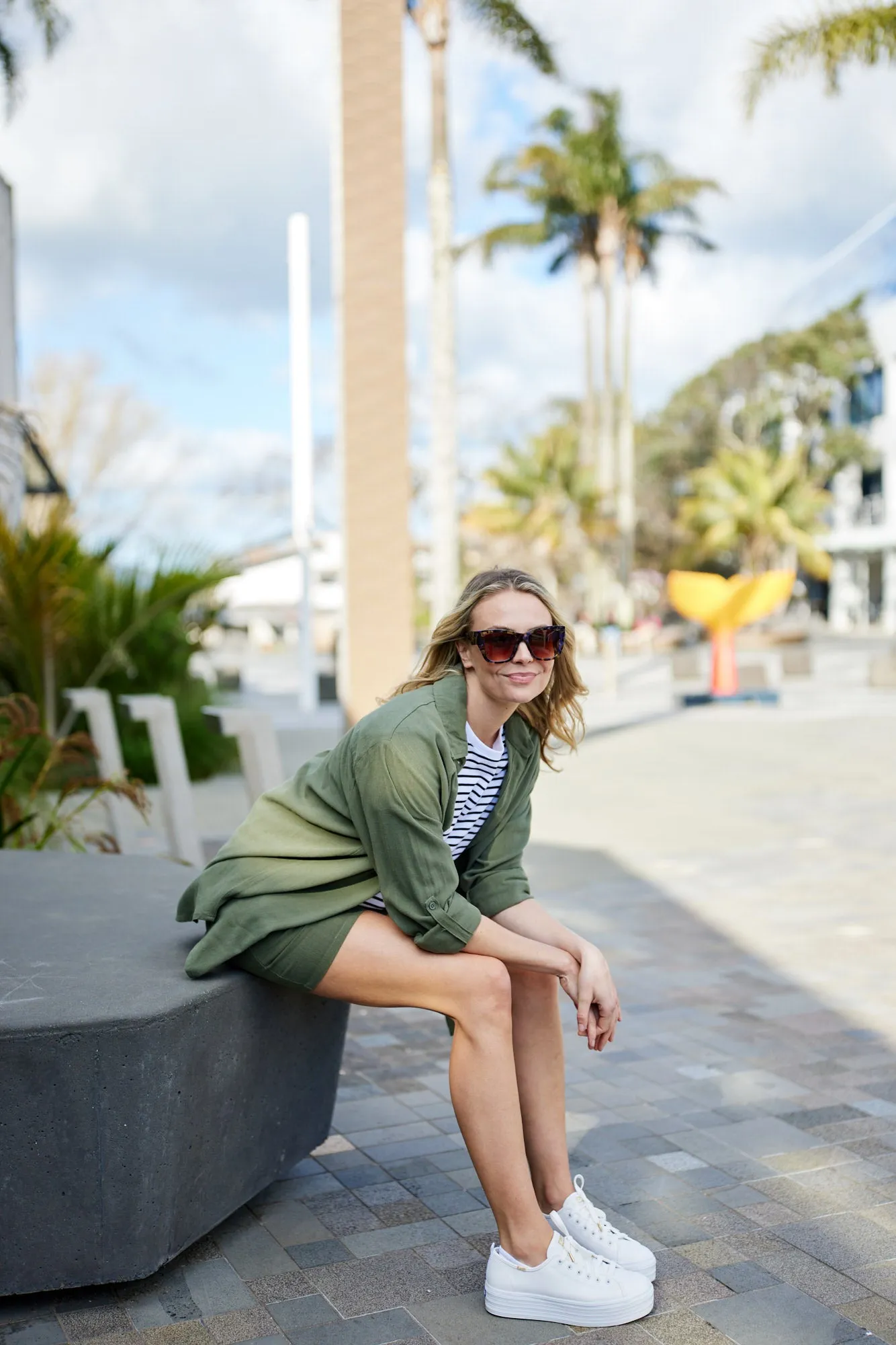 Shine On Essentials L/S Shirt Khaki sold by Shine On product image thumbnail 4