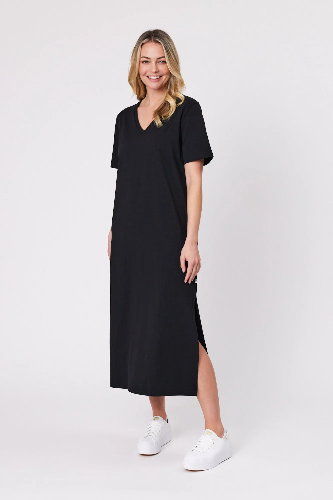 Shine On Essentials Maxi Tee Dress Black sold by Shine On product image thumbnail 5