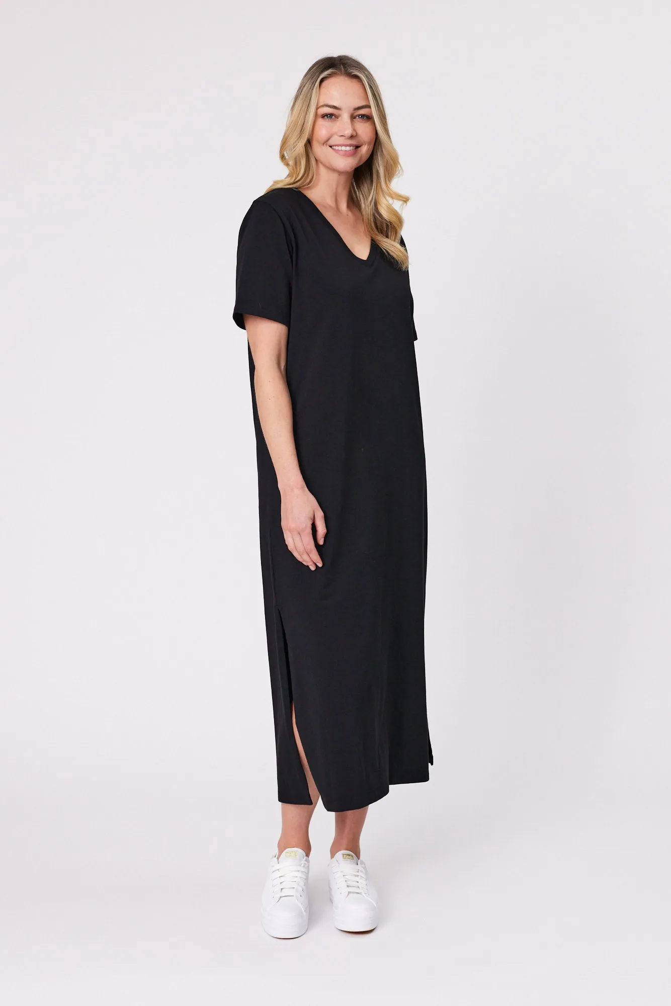 Shine On Essentials Maxi Tee Dress Black sold by Shine On product image thumbnail 4
