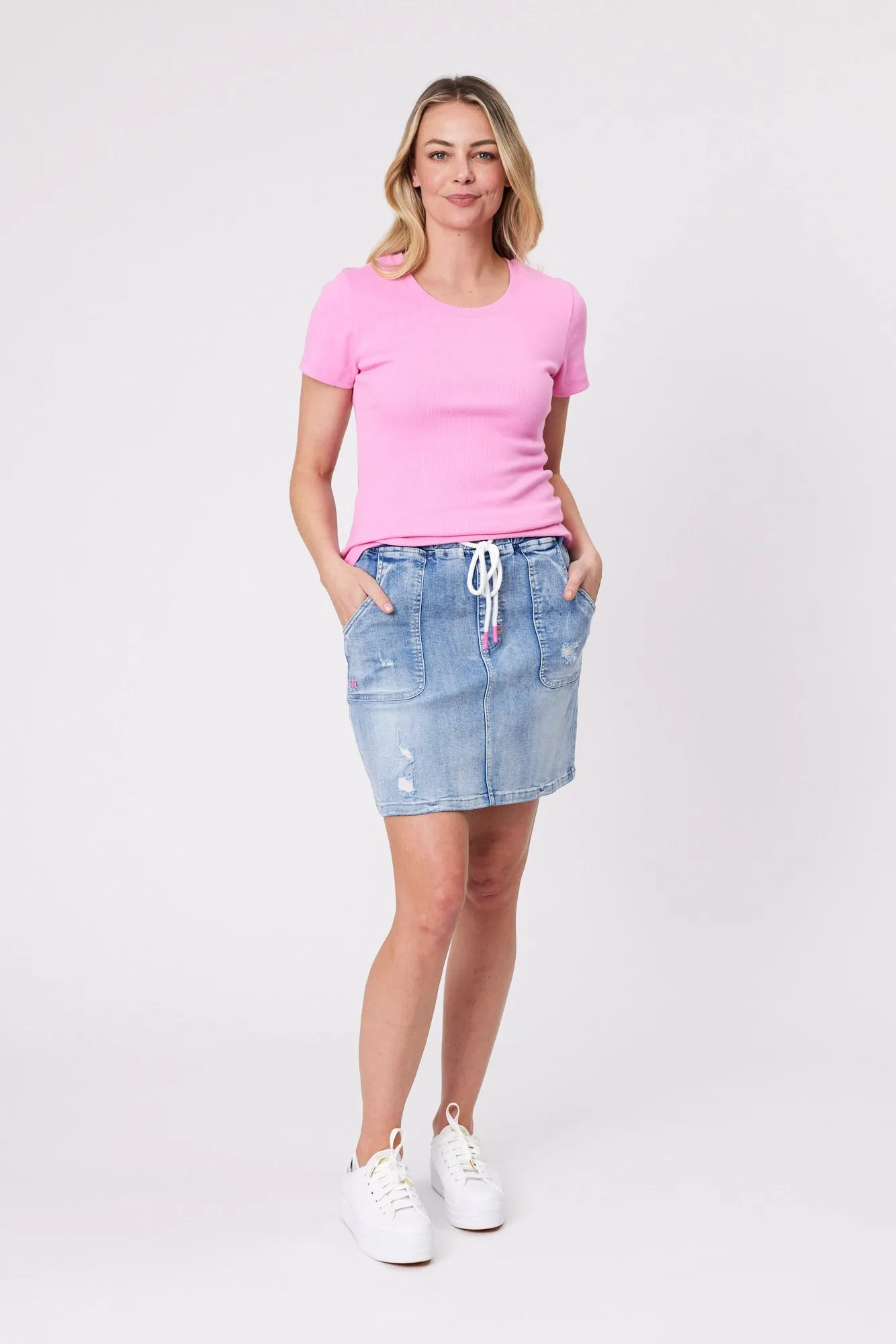 Shine On Essentials Rib Tee Pink sold by Shine On product image thumbnail 3